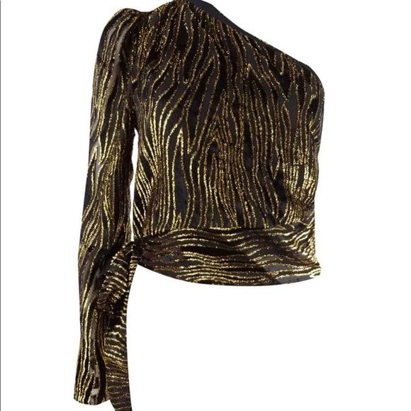 Rachel Zoe Velvet golden top
